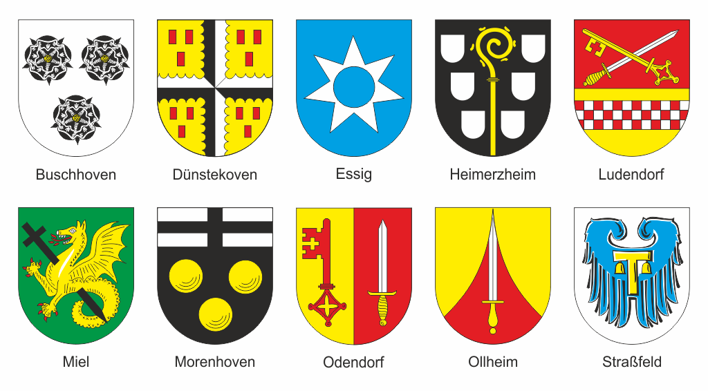 Wappen aller Ortsteile